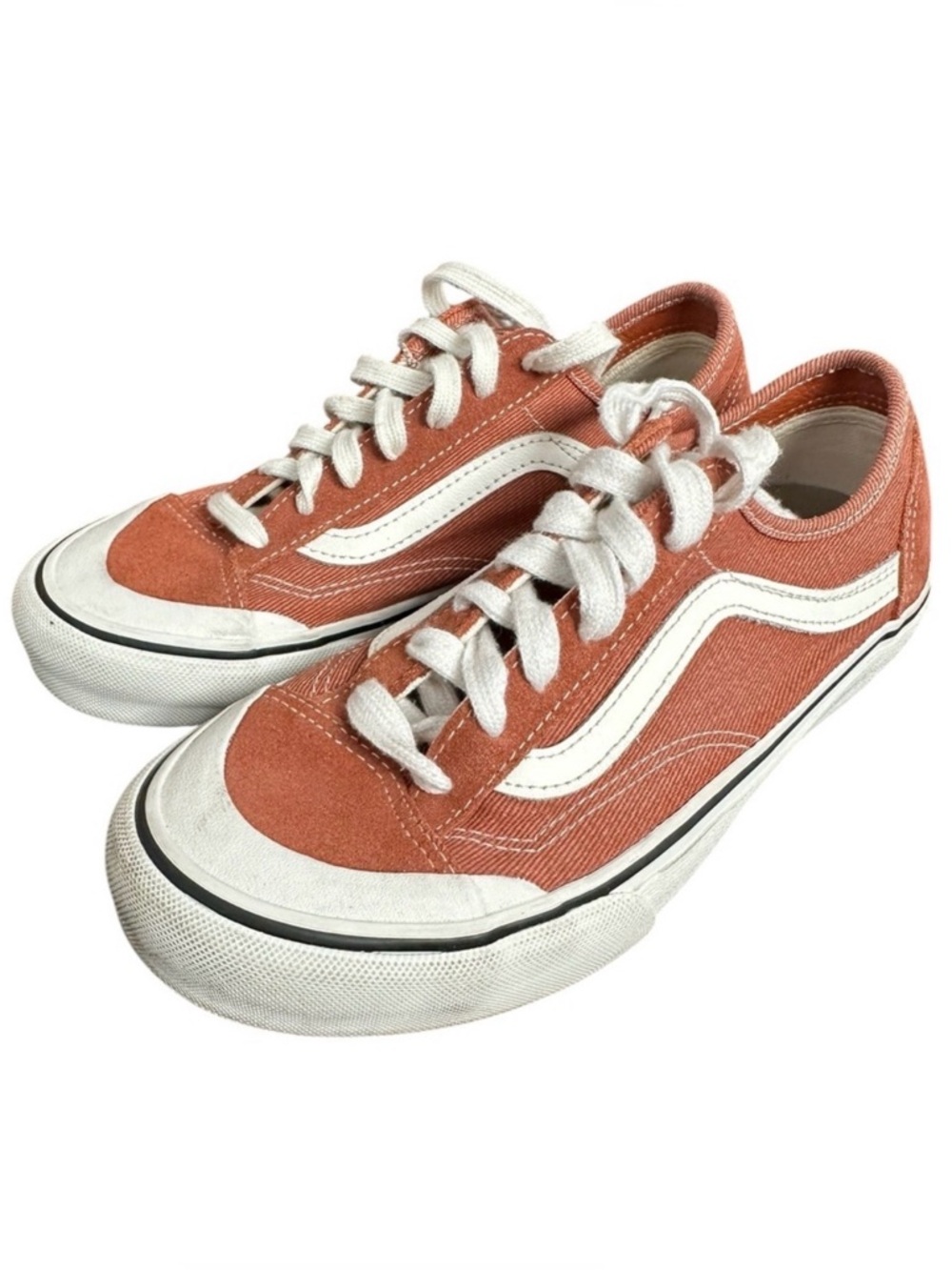 Vans Style 36 Rust Orange Suede Canvas Sneakers Mens 6 Womens 7.5